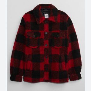 NEW! GAP Sherpa Shirt Jacket - Size Medium